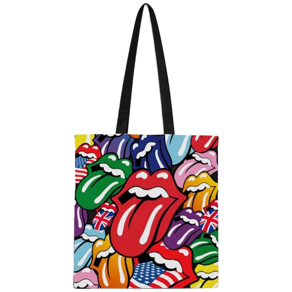 ROLLING STONES ローリングストーンズ (来日 35周年 記念 ) - TONGUES / プレミアムクオリティ / トートバッグ - PGS
